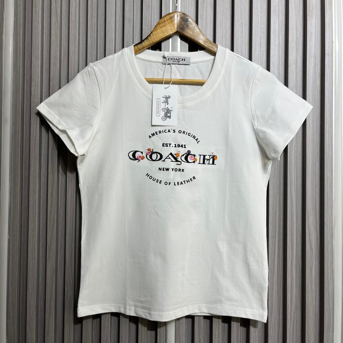 WhatsApp Image 2025-05-26 at 7.08.21 PM Coach Logo White T-shirt For Women
