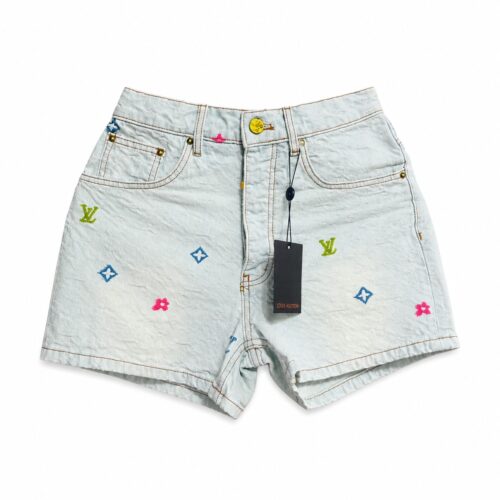 Louis Vuitton Summer Jaquard Denim Shorts For Women