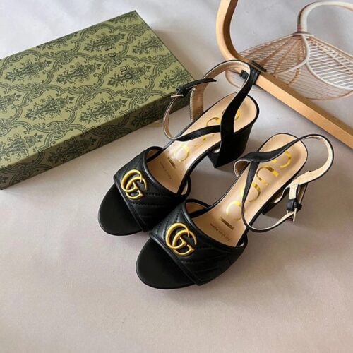 Gucci Marmont Black Mid High Pump