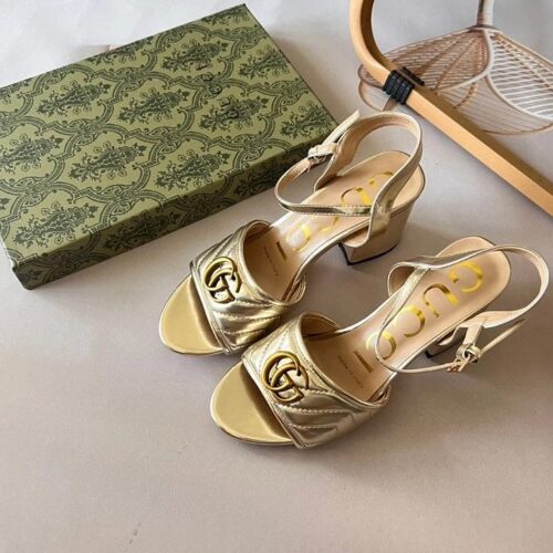 9946d6d5-6bfd-47ac-9003-785f3739c0ab Gucci Marmont Golden Mid High Pump