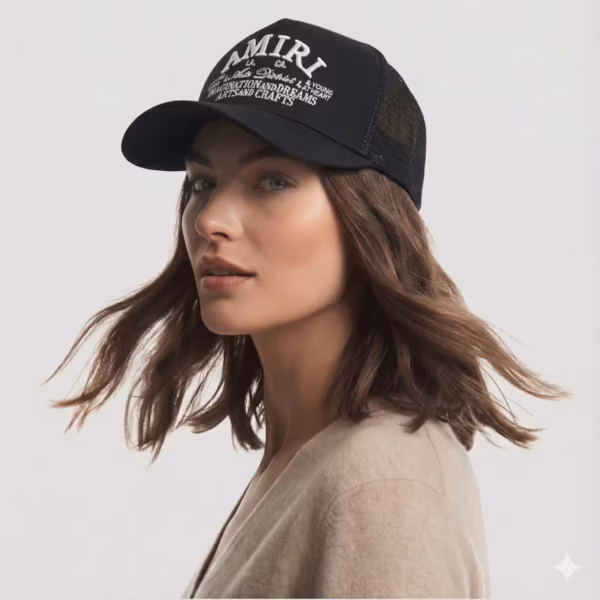 Amiri Black Baseball Cap