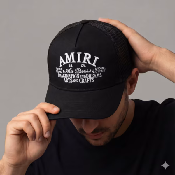 Amiri Black Baseball Cap