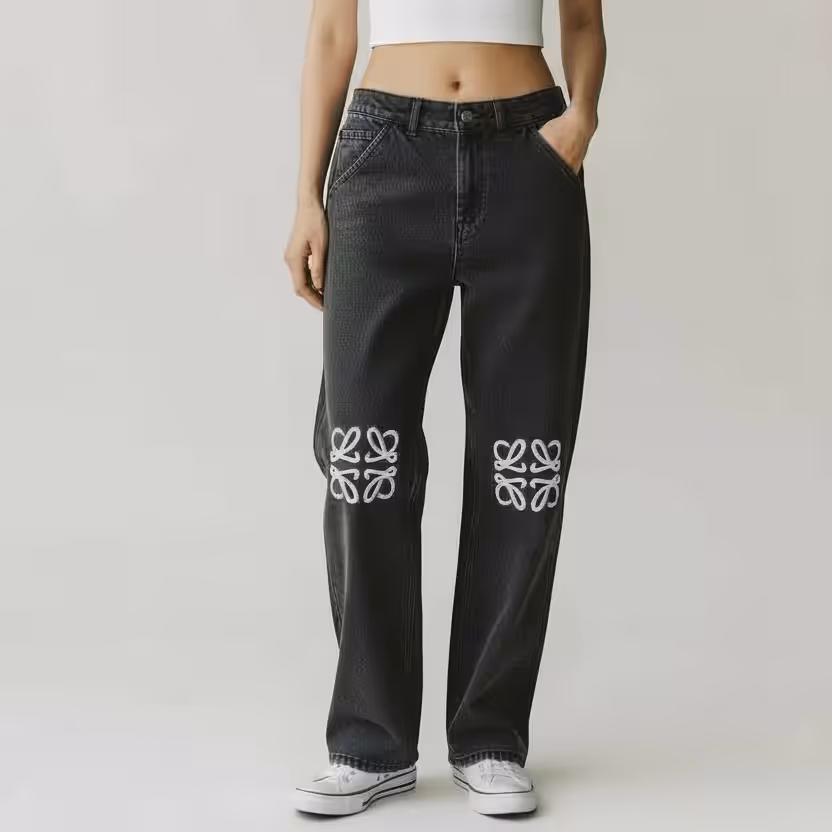 Loewe Black Relaxed Fit Denim For Women