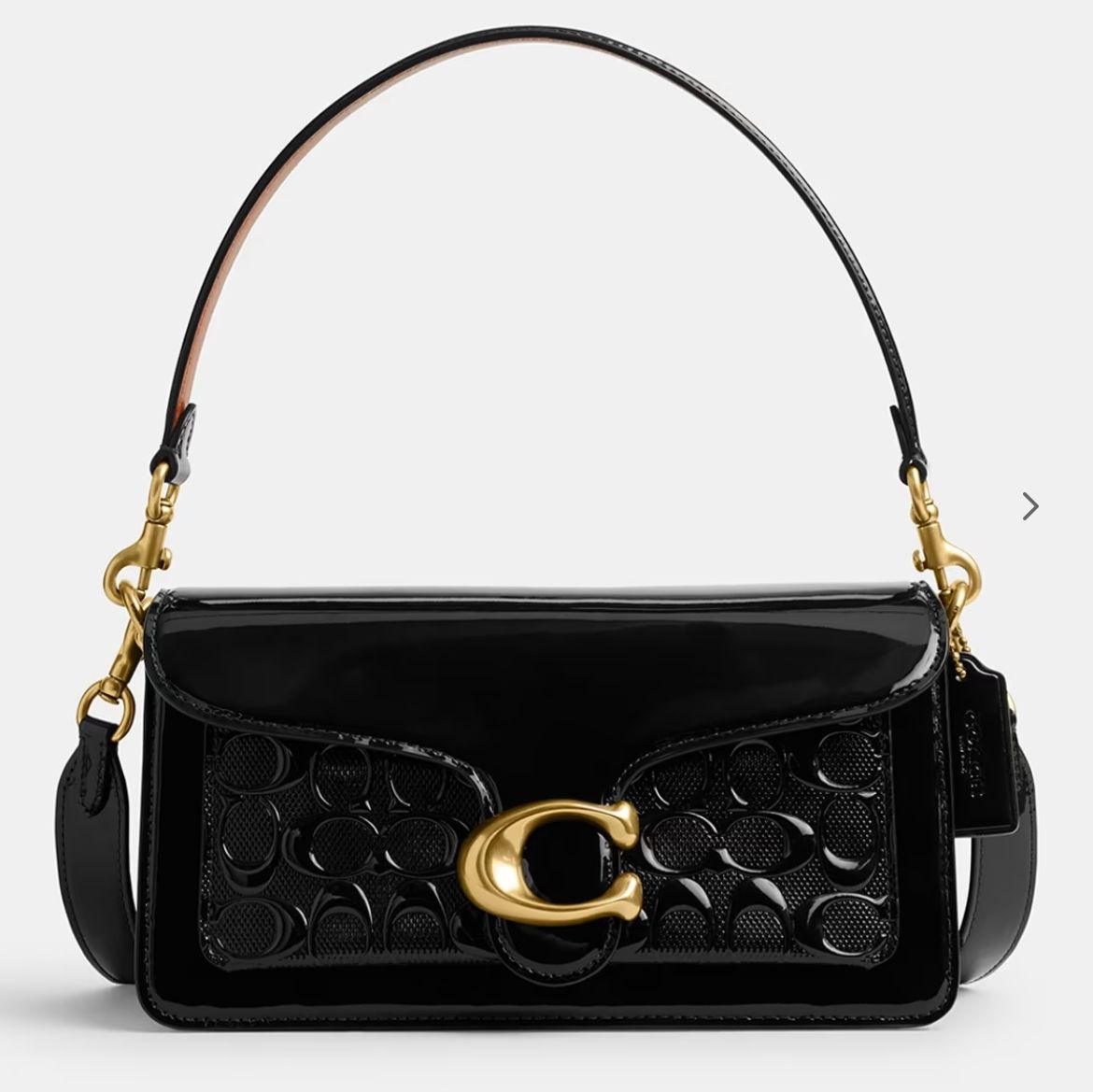 Coach Tabby 26 Patent Black Shoulder Bag (With Box)