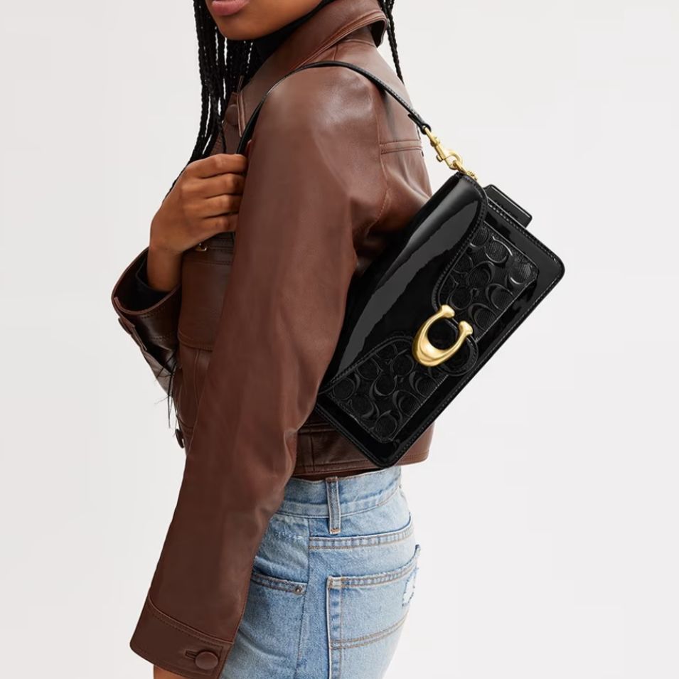 Coach Tabby 26 Patent Black Shoulder Bag (With Box)