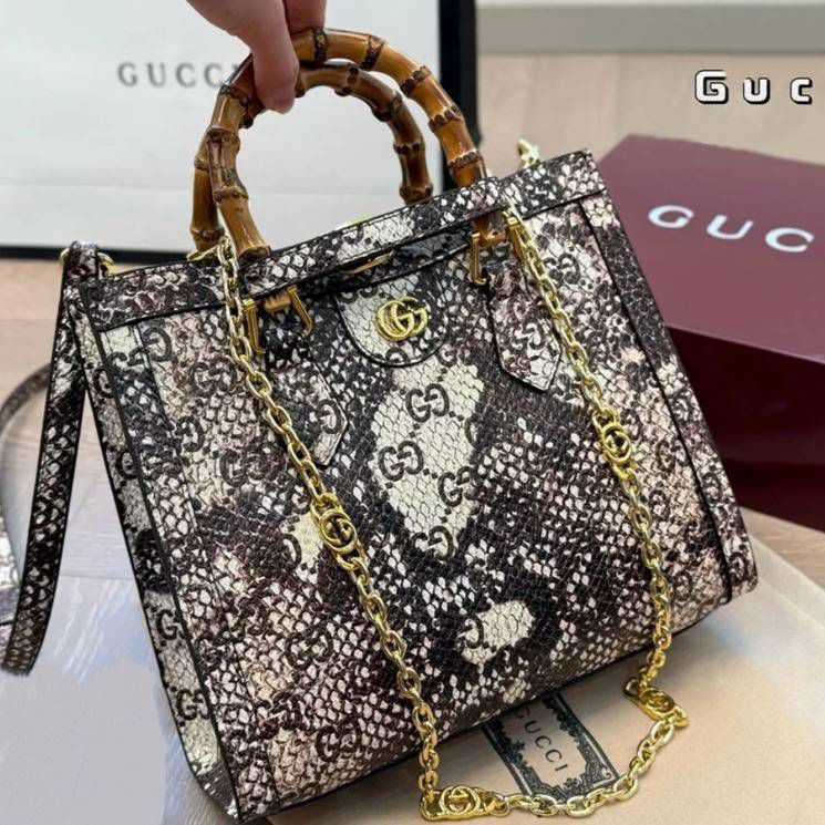 Gucci Diana Python Premium Quality Large Handbag (With Double Box)
