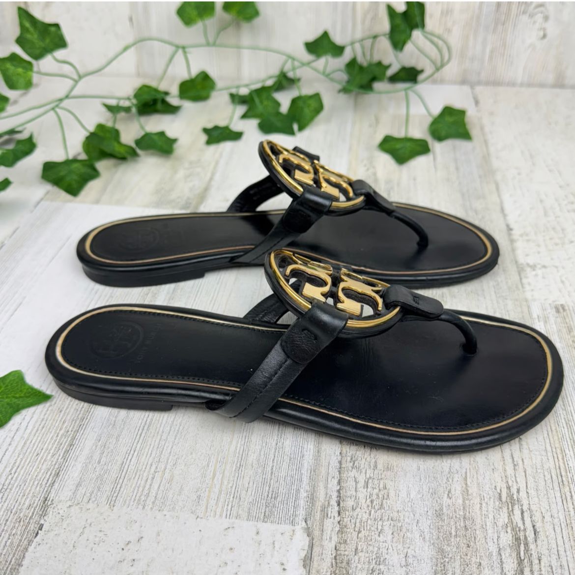 Tory Burch Miller Black Thong Sandal  For Women