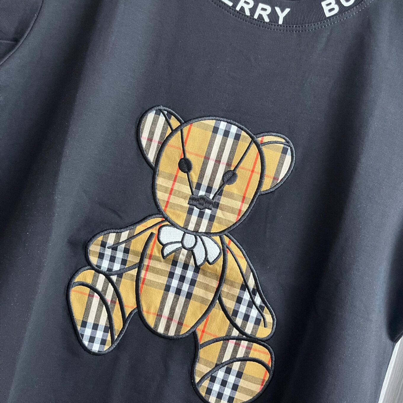 Burberry Teddy Black Tshirt For Women