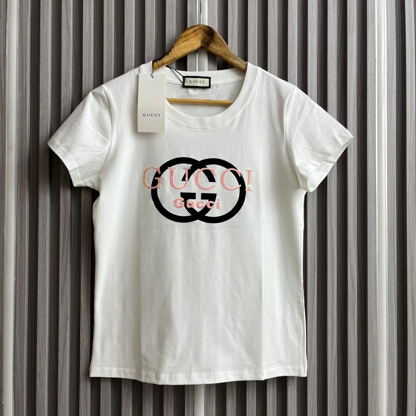 WhatsApp Image 2025-06-16 at 10.59.44 AM Gucci Logo White Tshirt For Women