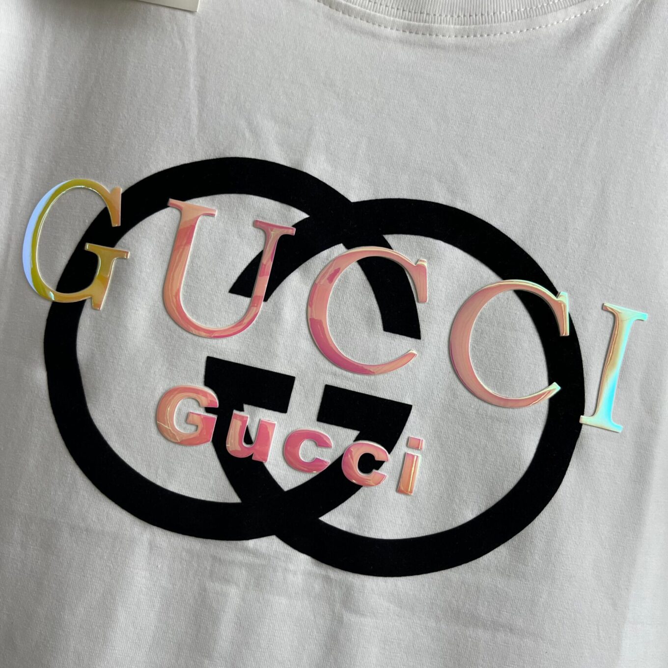 WhatsApp Image 2025-06-16 at 10.59.45 AM Gucci Logo White Tshirt For Women