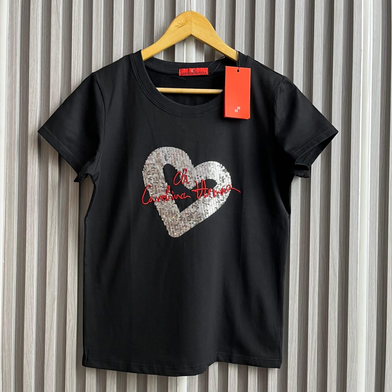 WhatsApp Image 2025-06-16 at 11.05.21 AM Carolina Herrera Black Love Tshirt For Women