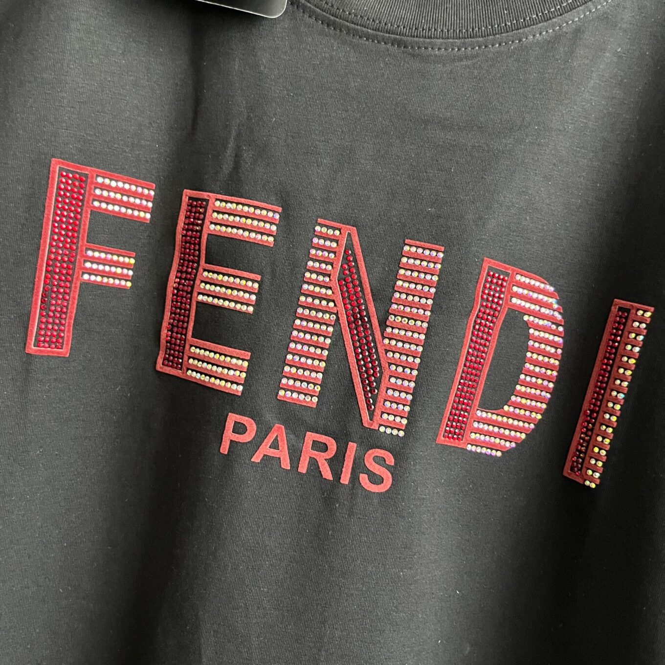 Fendi Black Stone Tshirt For Women