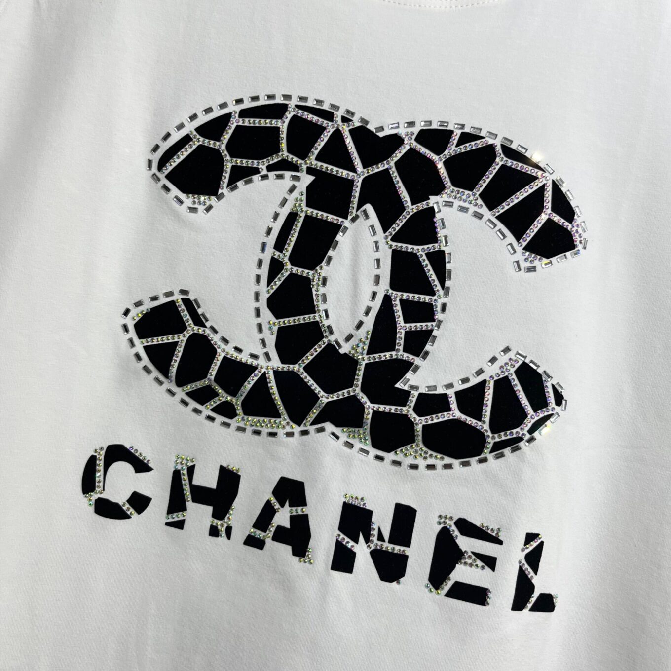 Chanel White 3D Logo Tshirt For Women