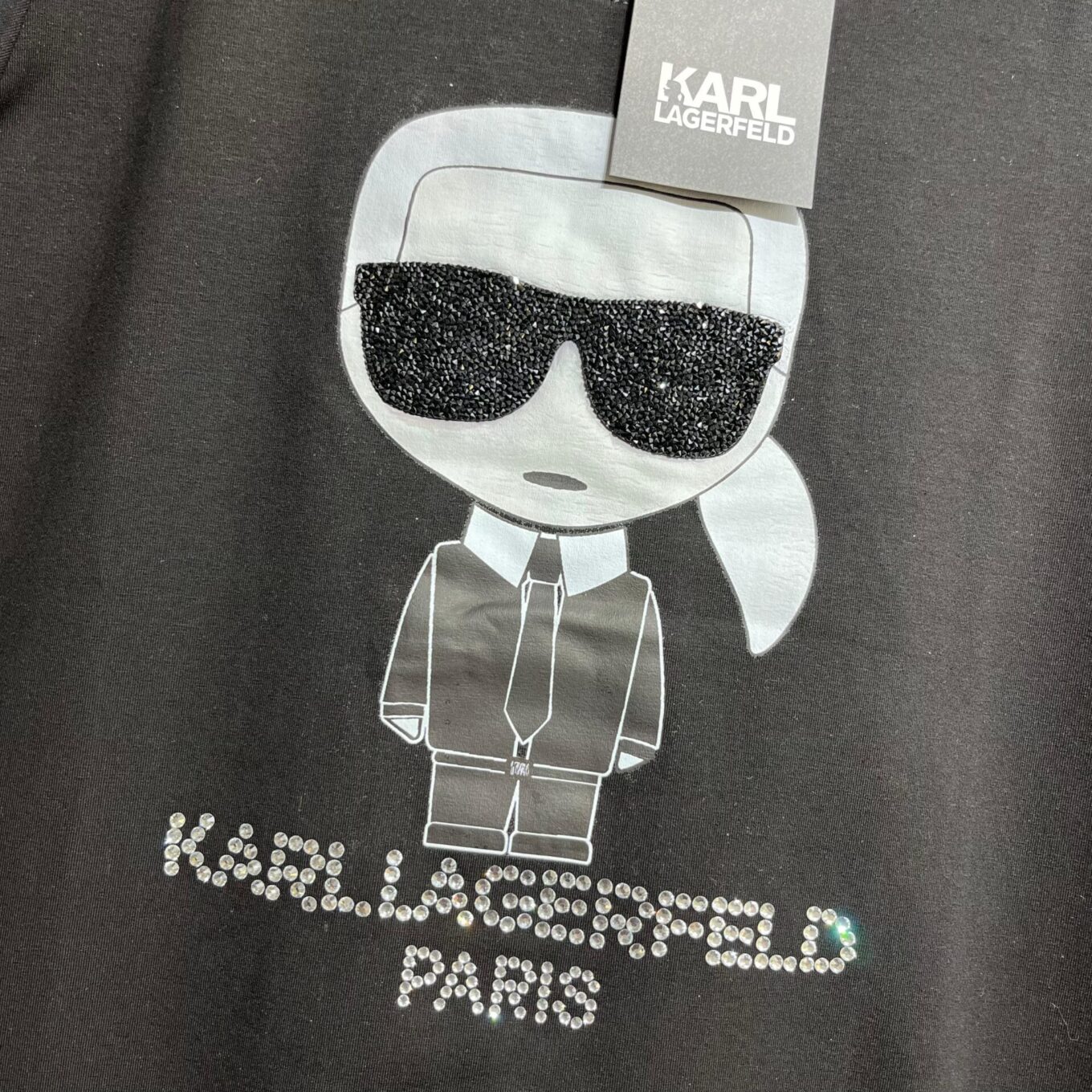 Karl Lagerfeld Black Classic Tshirt For Women
