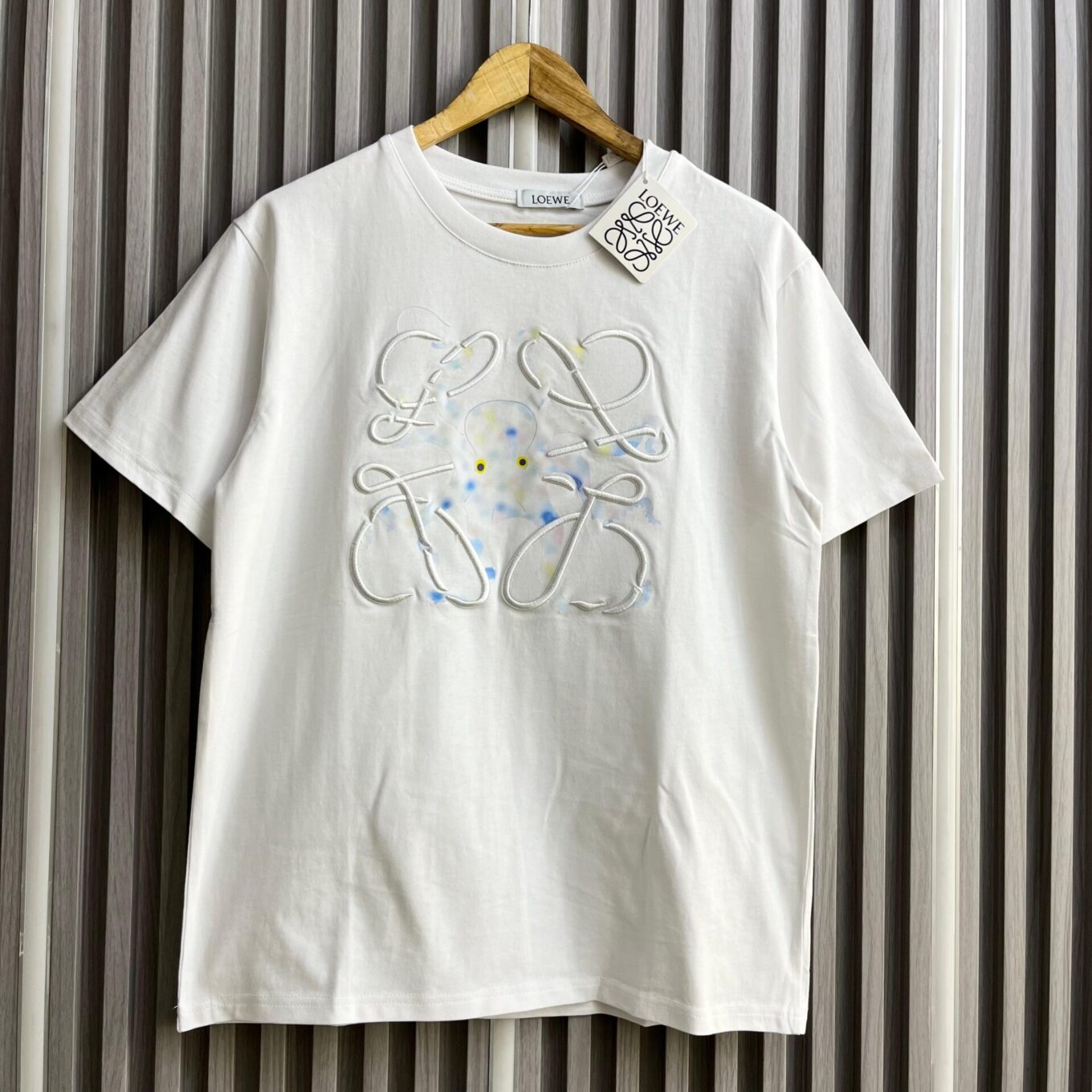Loewe Octopus White Oversized T-shirt  For Women