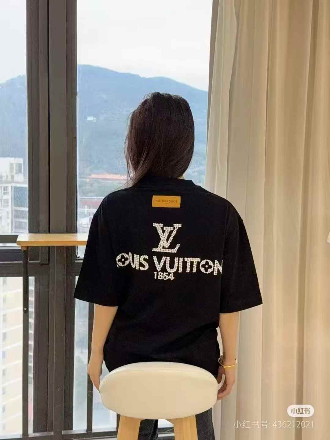 WhatsApp Image 2025-06-17 at 1.15.35 PM Louis Vuitton Mono Black Oversized T-shirt For Women