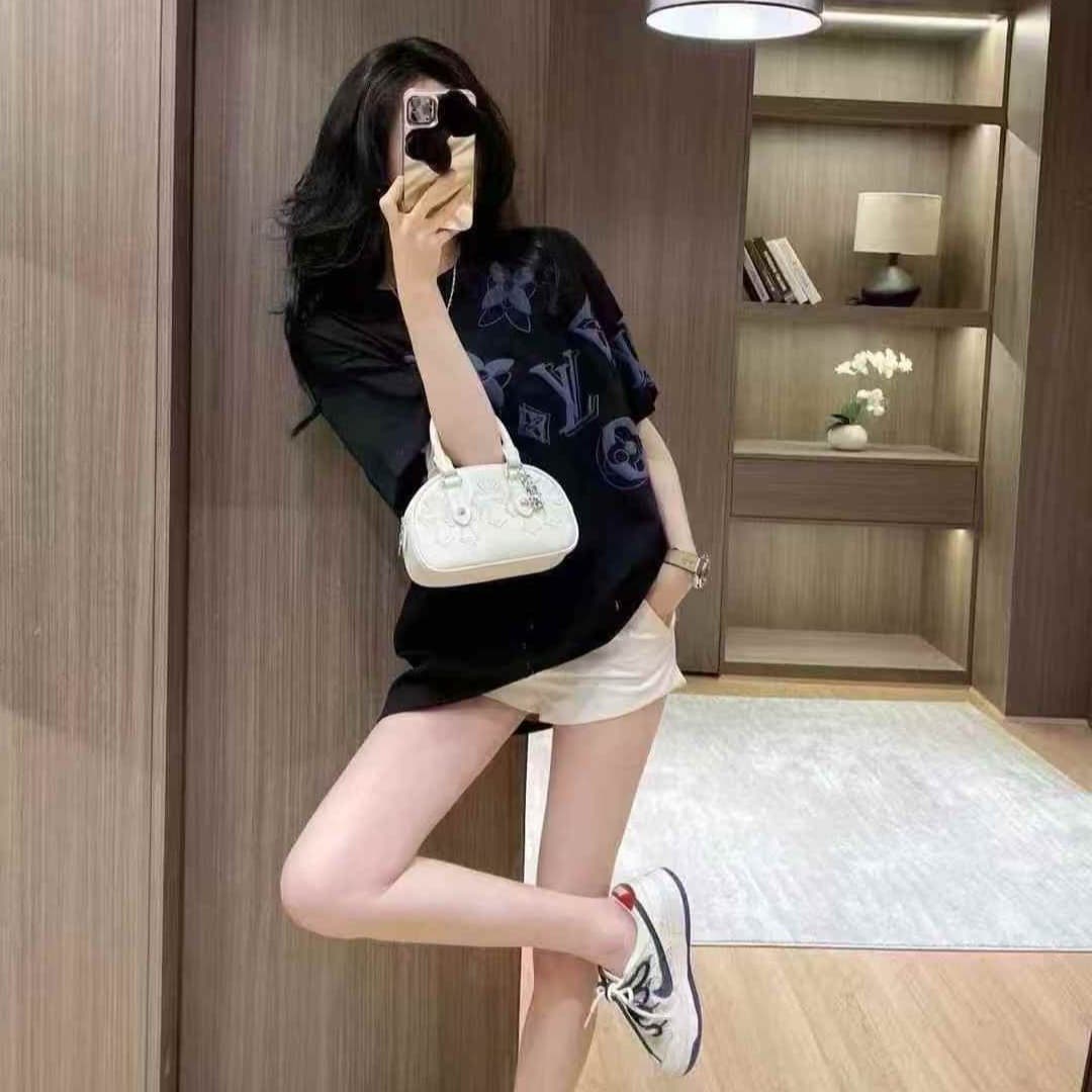 WhatsApp Image 2025-06-17 at 11.56.58 AM Louis Vuitton Black Printed Oversized T-shirt For Women