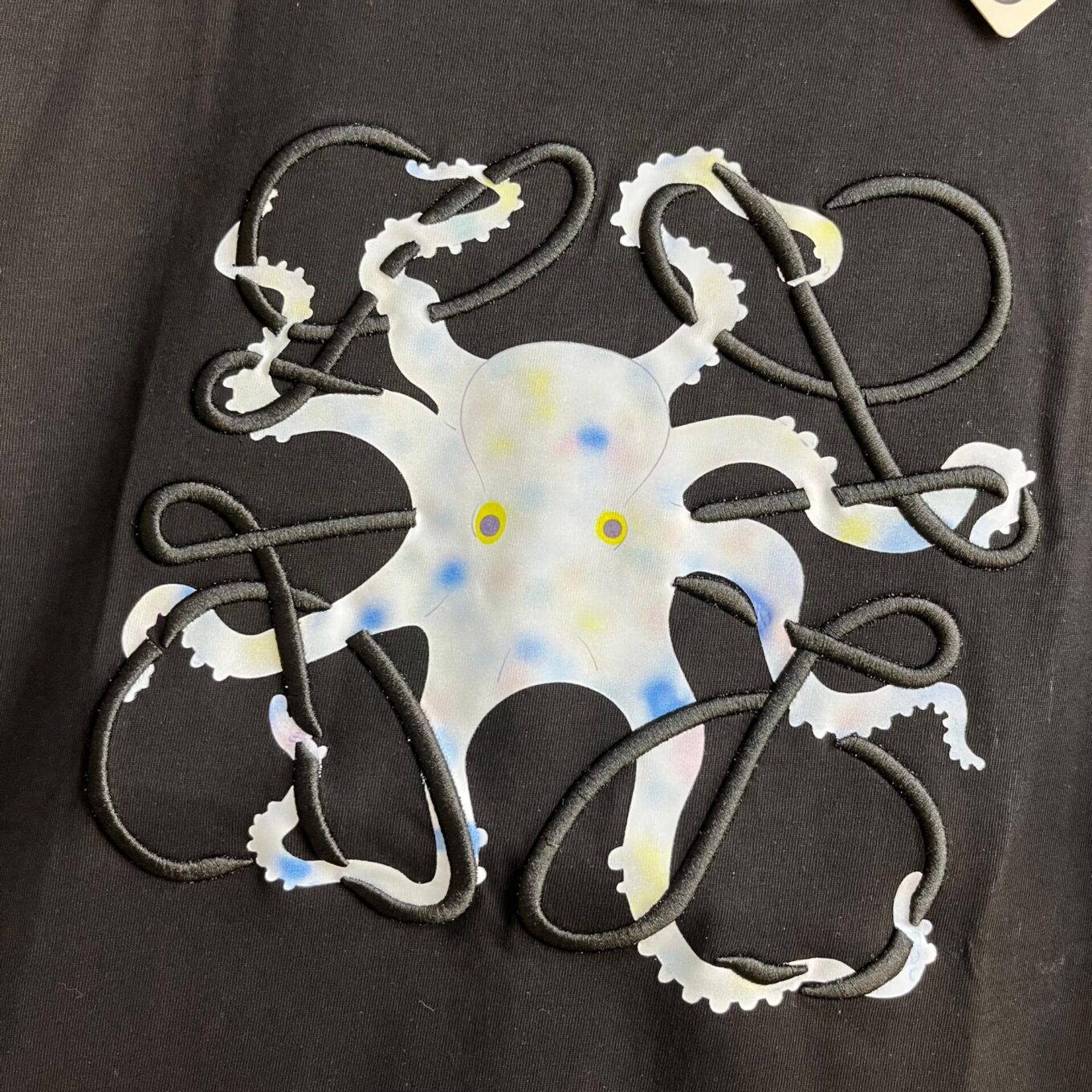 WhatsApp Image 2025-06-17 at 12.53.44 PM (1) Loewe Octopus Black Oversized T-shirt For Women