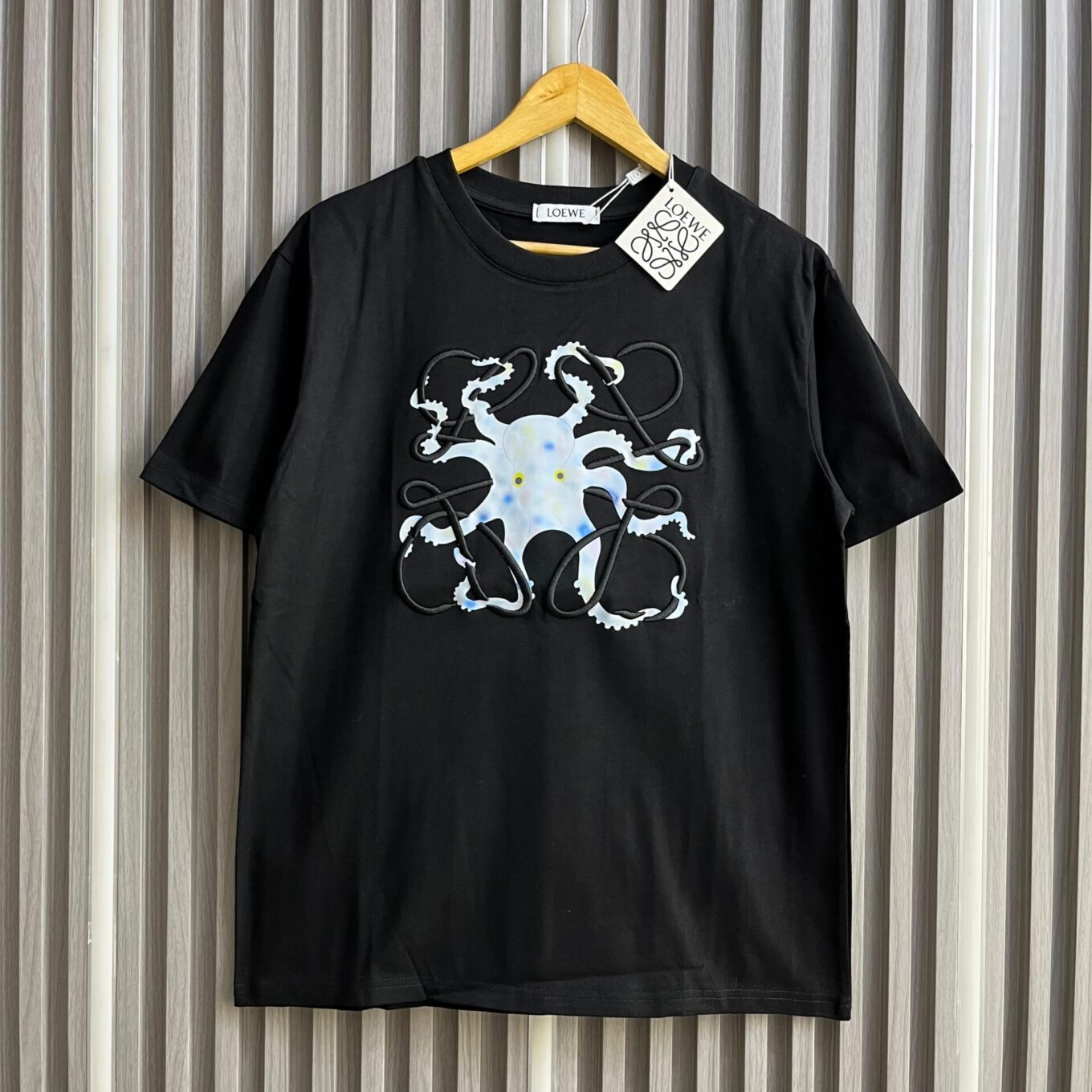 Loewe Octopus Black Oversized T-shirt  For Women