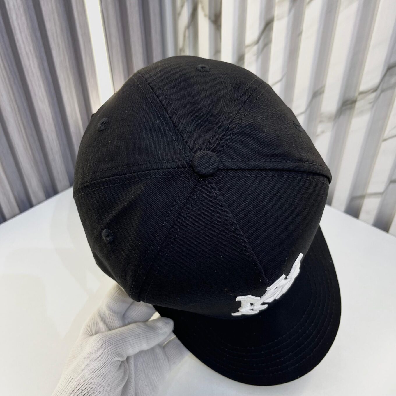 Amiri Black Logo Baseball Cap