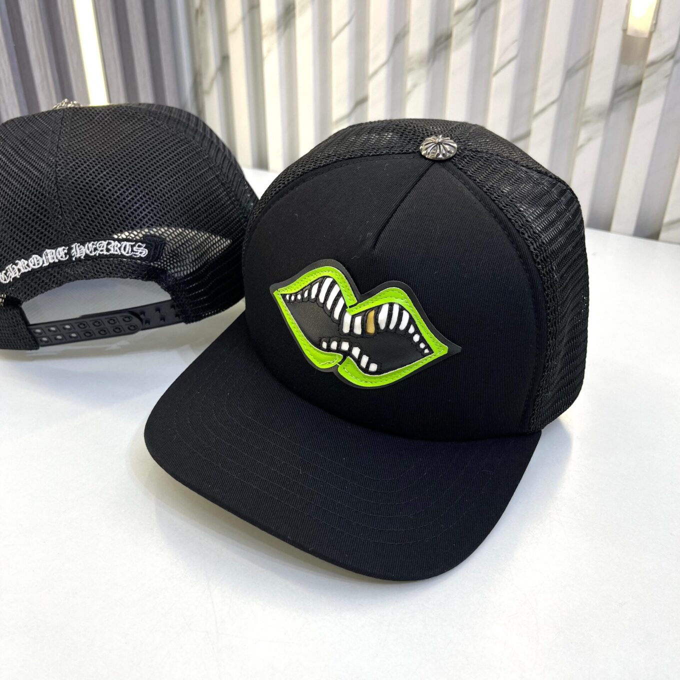 Chromeheart Lip Black Baseball Cap