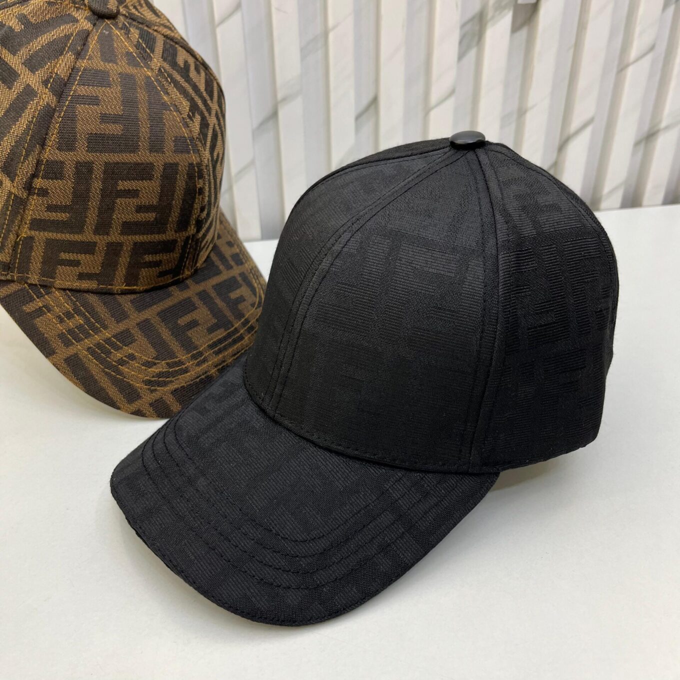 Fendi Black FF Baseball Cap