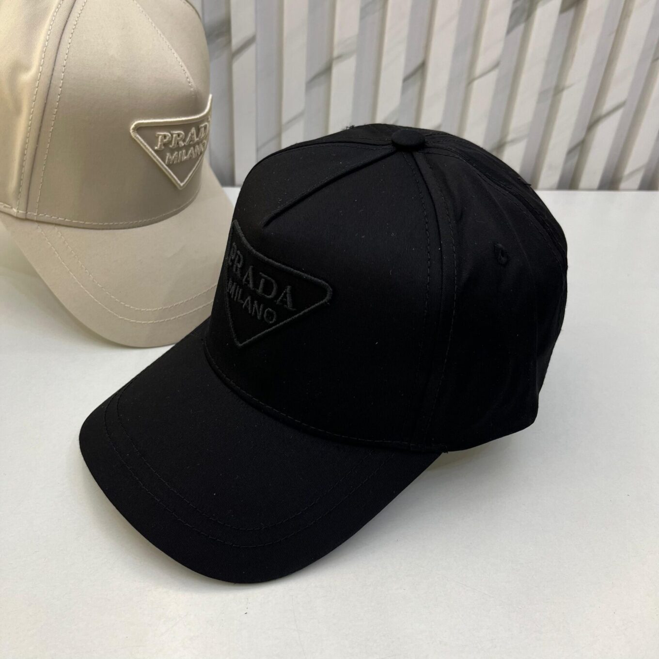 Prada Black Logo Baseball Cap