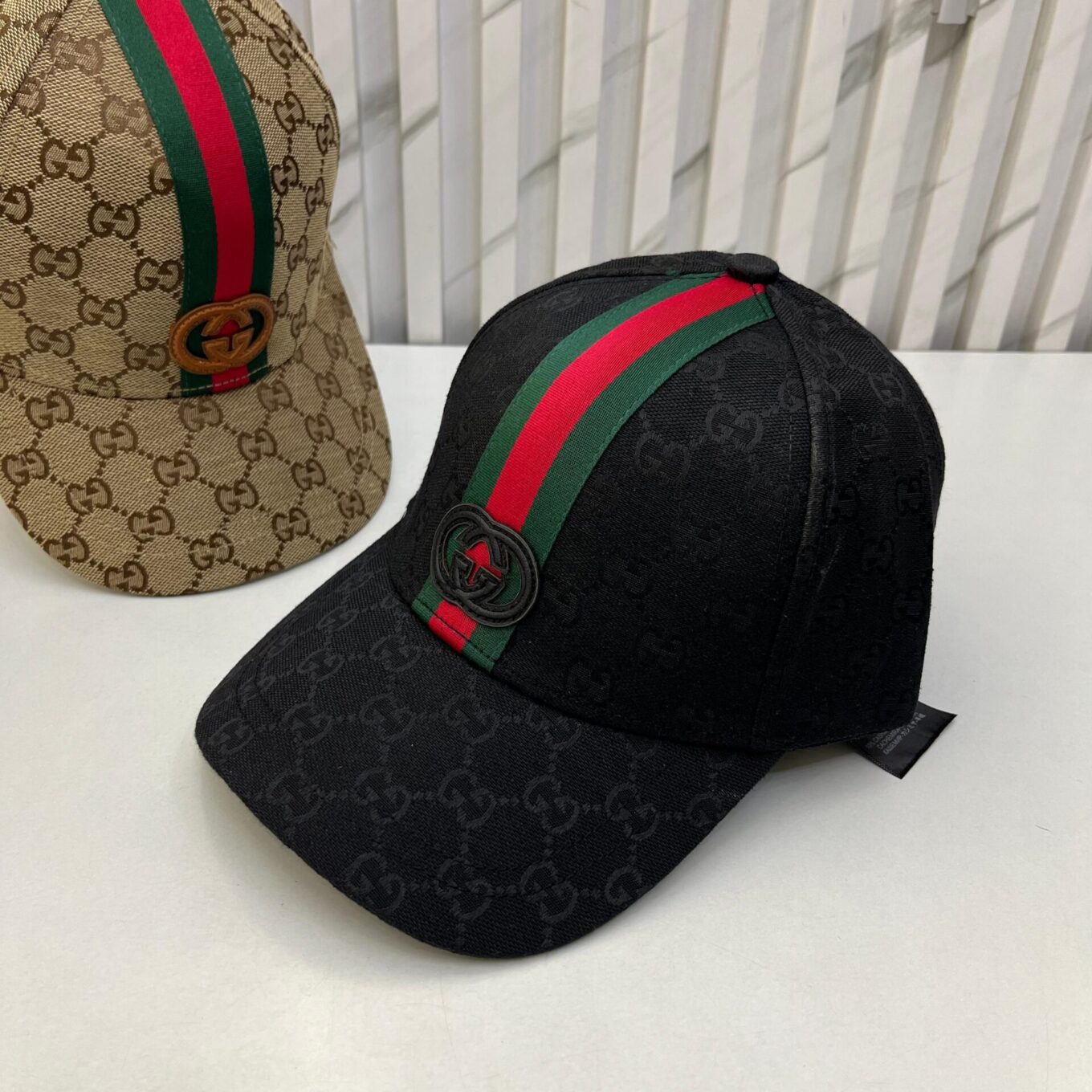WhatsApp Image 2025-06-18 at 10.47.04 AM Gucci GG Stripe Black Baseball Cap