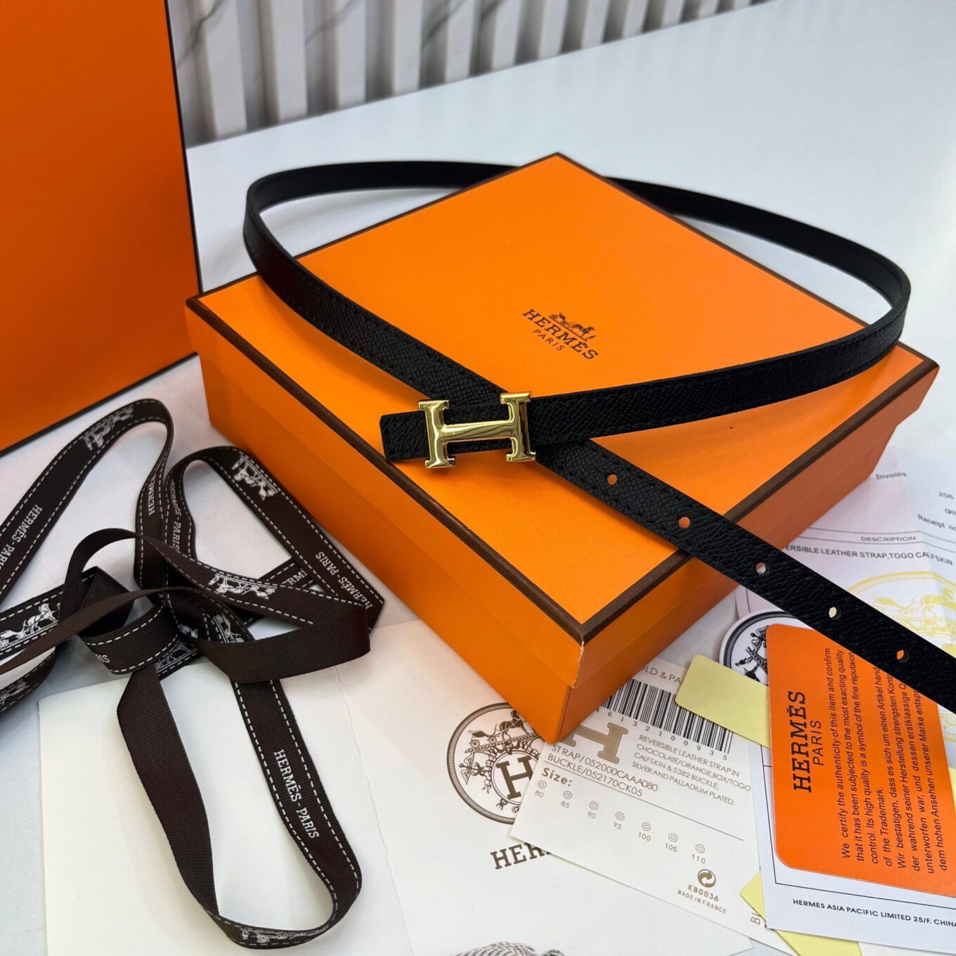 Hermes Signature Black H Women’s belt