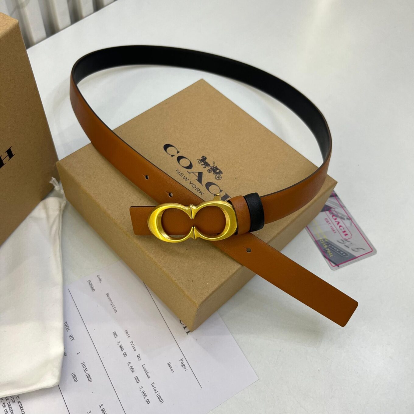 WhatsApp Image 2025-06-26 at 5.50.27 PM Coach Black Brown Reversible Belt