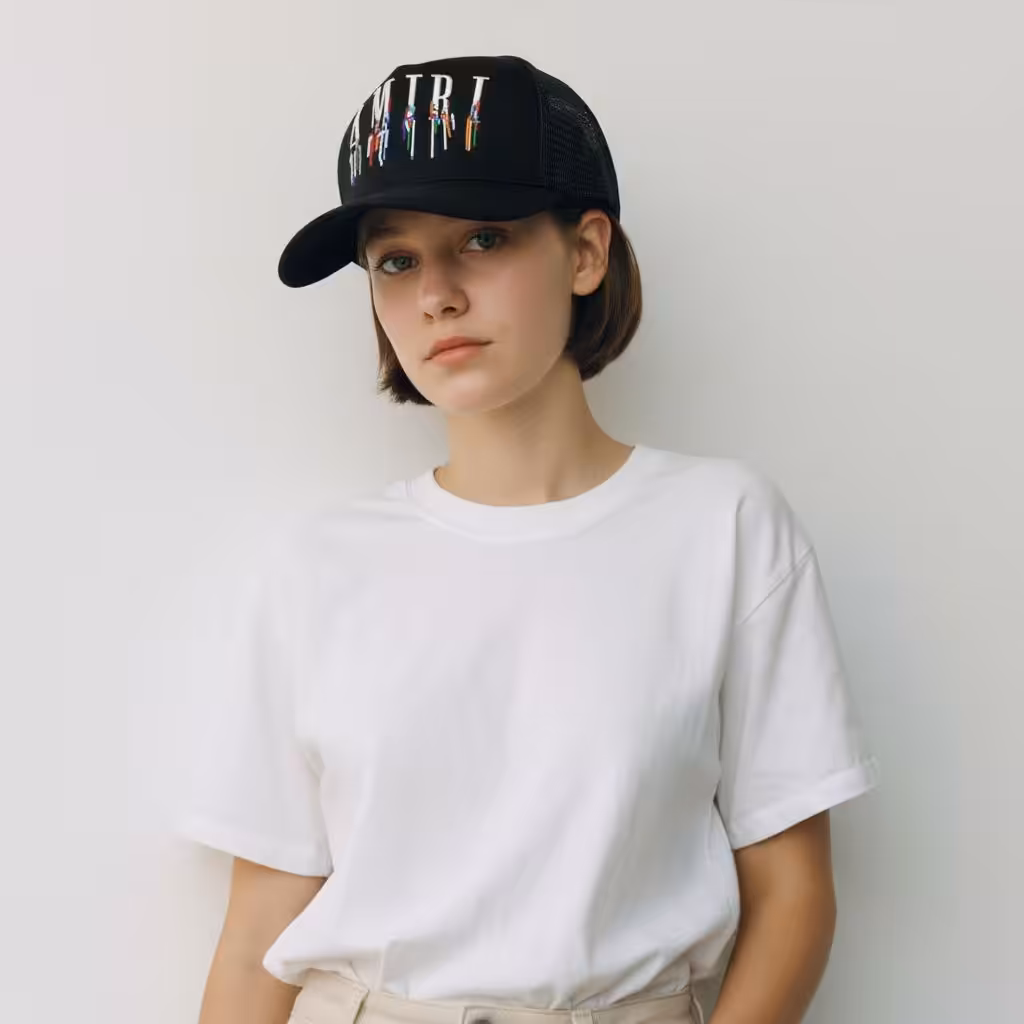 Amiri Black Baseball Cap