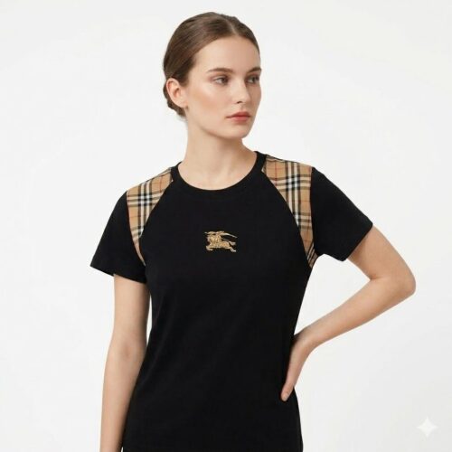 Burberry Black Signature T-shirt For Women