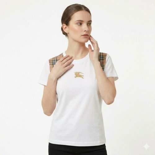 Burberry White Signature T-shirt For Women