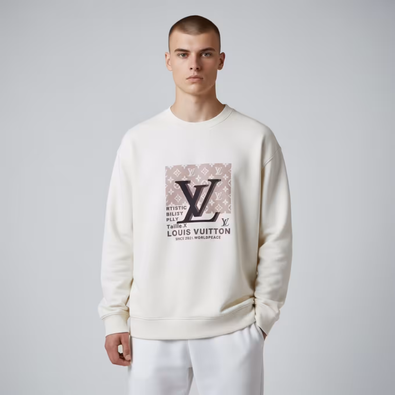 Louis Vuitton Malletier White Sweatshirt