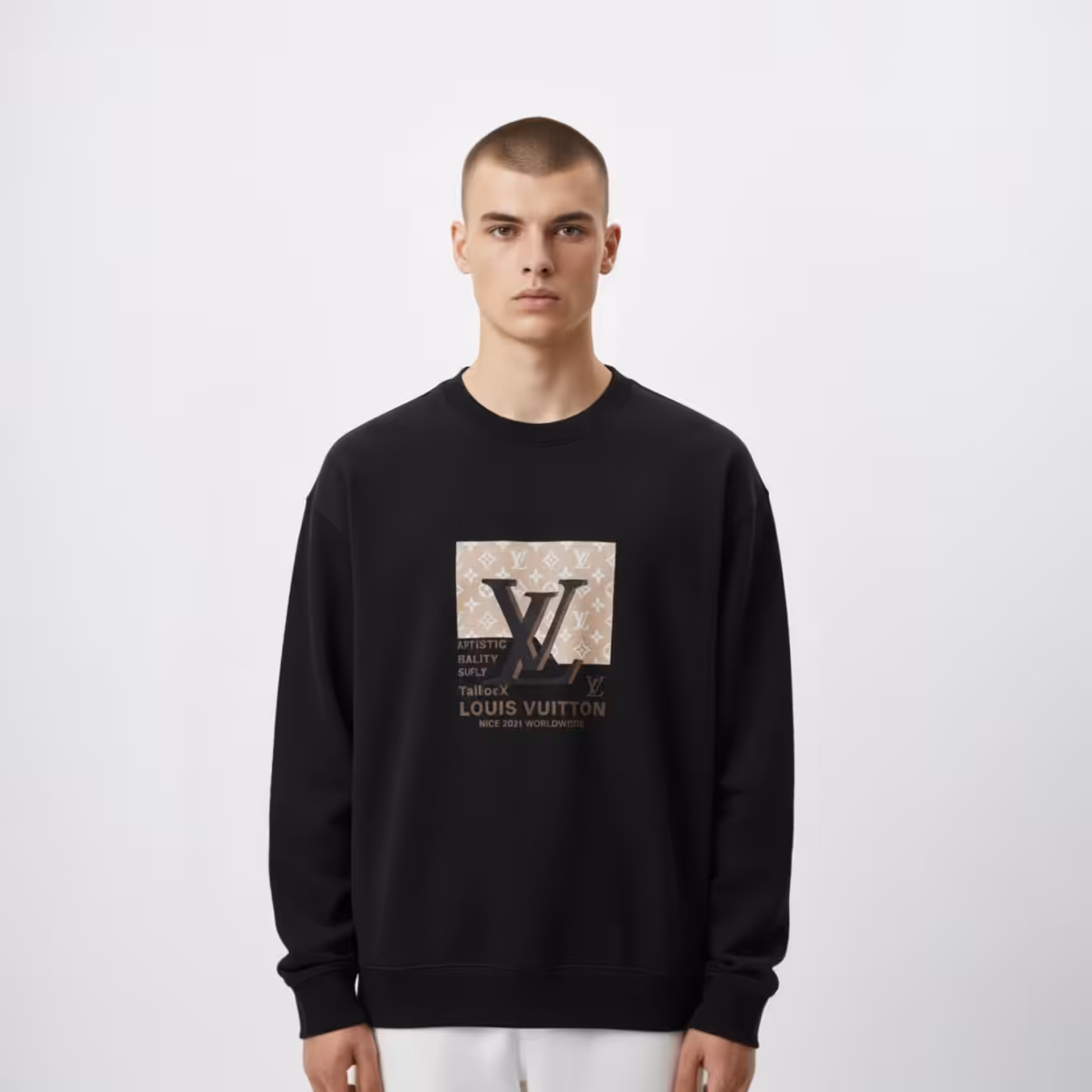 Louis Vuitton Malletier Black Sweatshirt