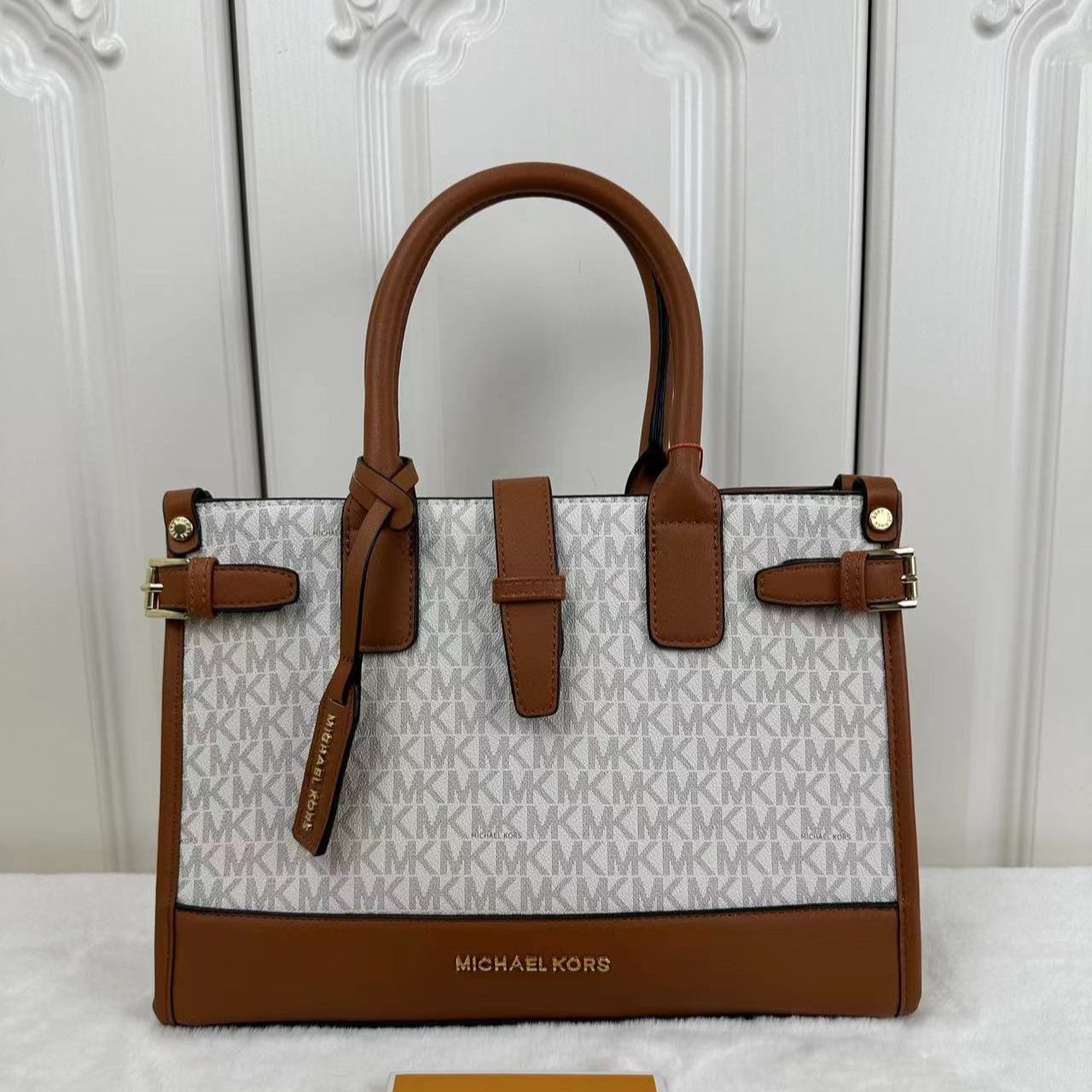 WhatsApp Image 2025-07-15 at 2.50.33 PM Michael Kors Beige Brown Handbag