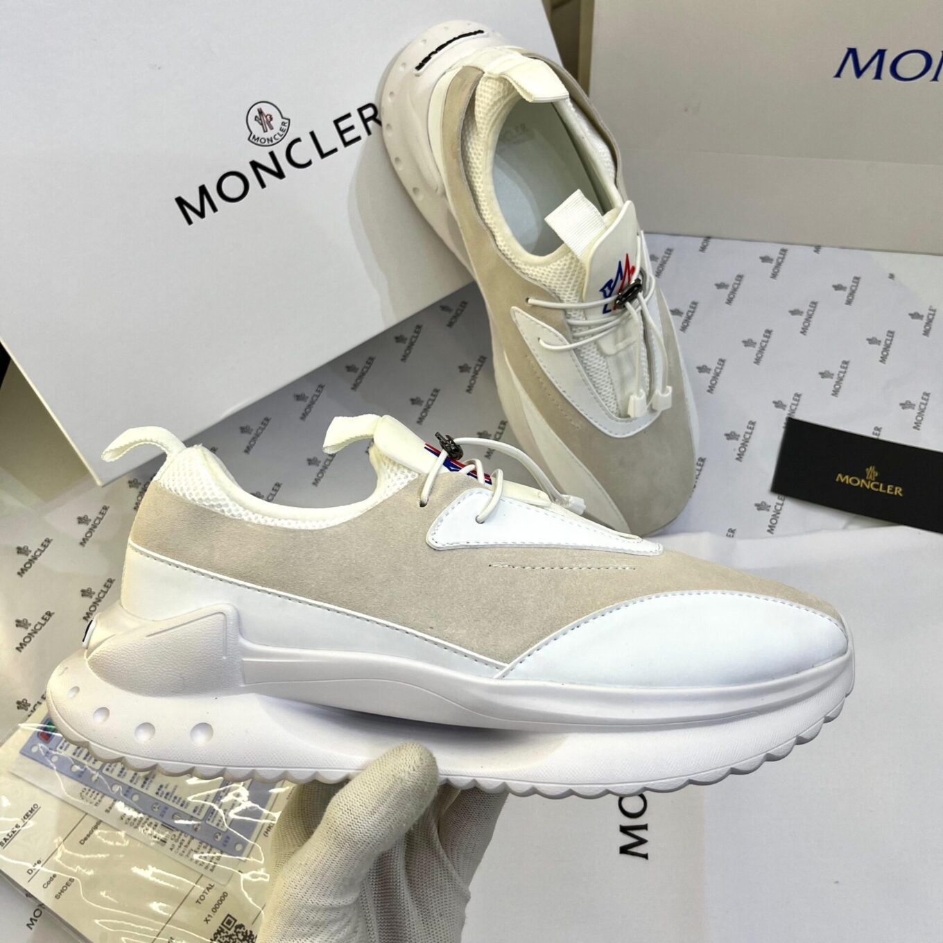 Moncler White Trailgrip Premium Sneaker