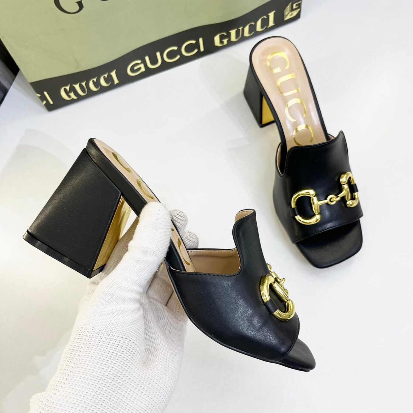 Gucci Alpha Horsebit Black Mules