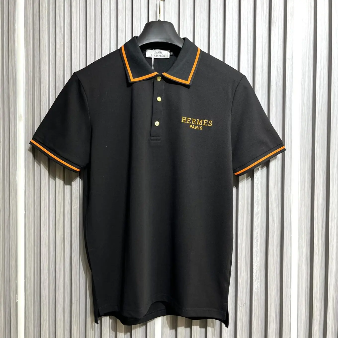 WhatsApp-Image-2025-07-26-at-5.59.07-PM Hermes Paris Black Men's polo Tshirt