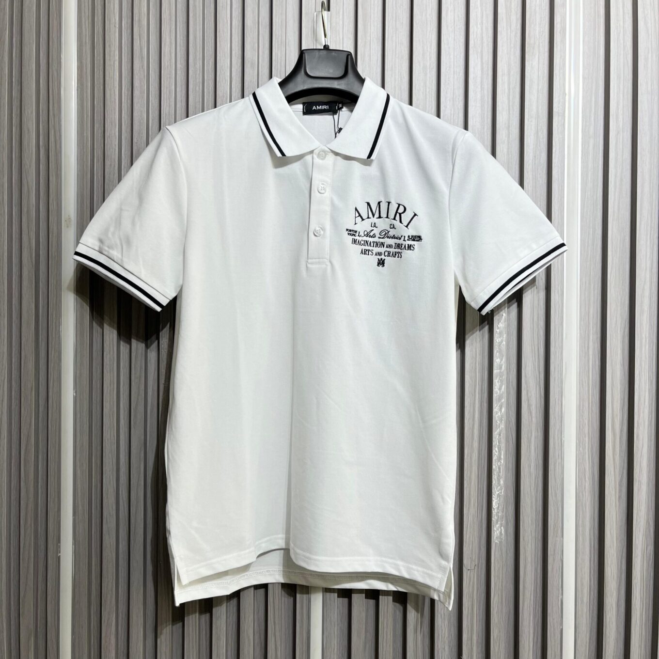 Amiri Logo White Men's Polo Tshirt