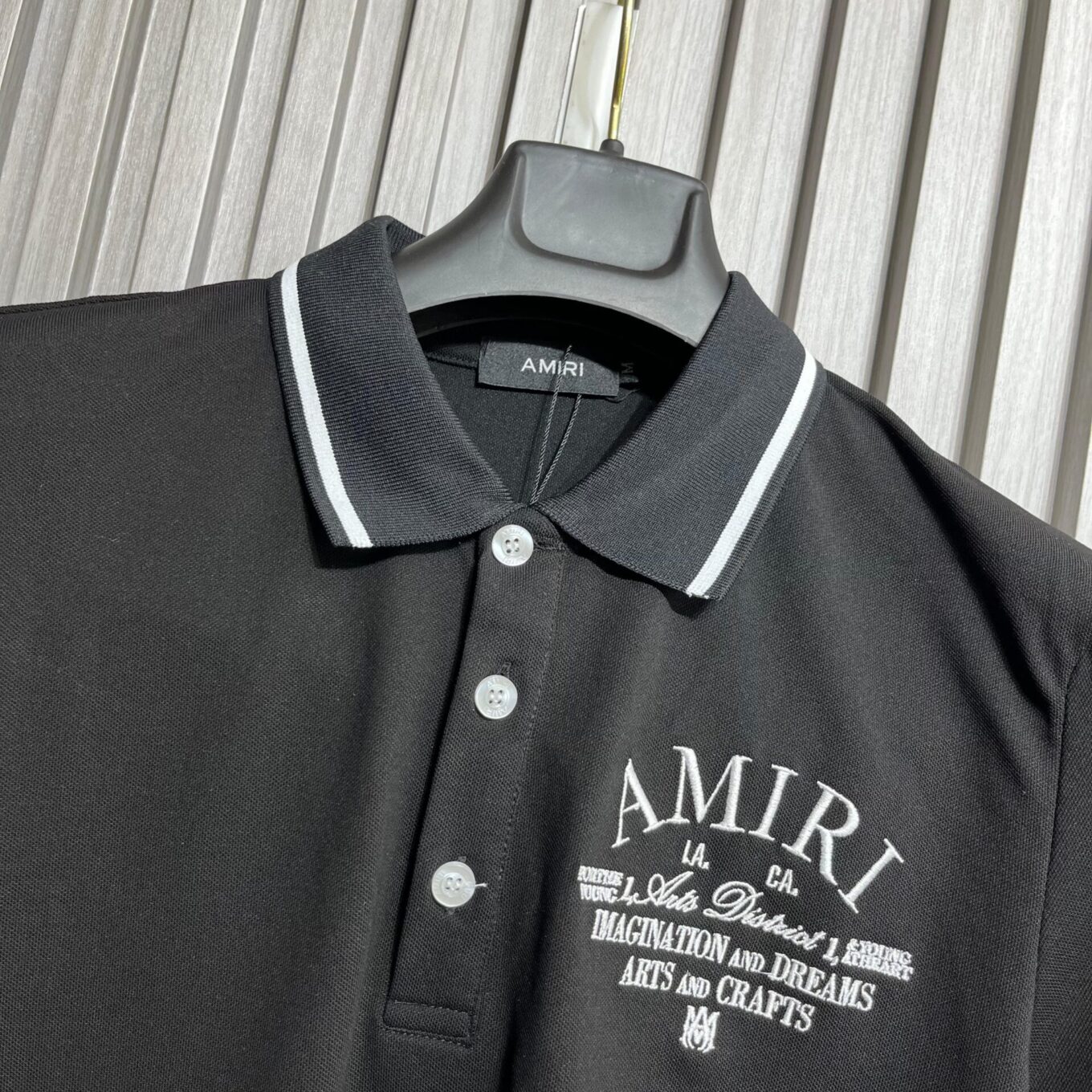 Amiri Logo Black Men's Polo Tshirt