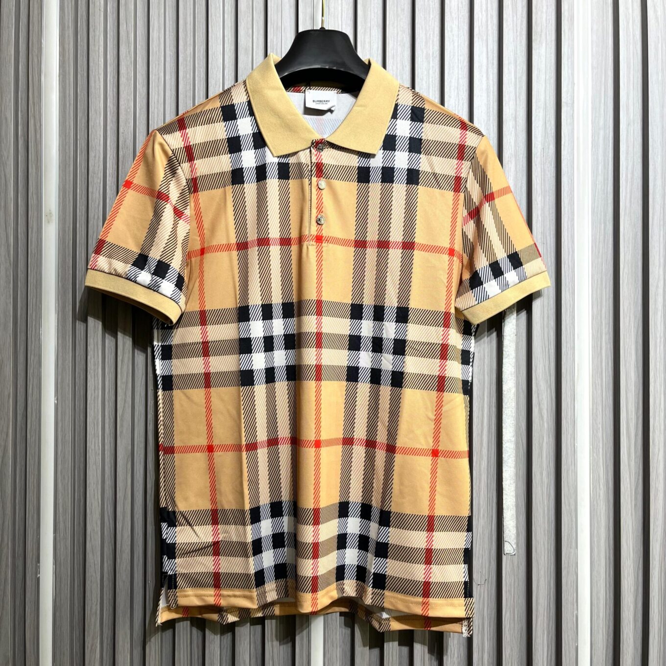 WhatsApp Image 2025-07-28 at 5.47.59 PM Burberry Stripe Design Brown Men’s Polo Tshirt