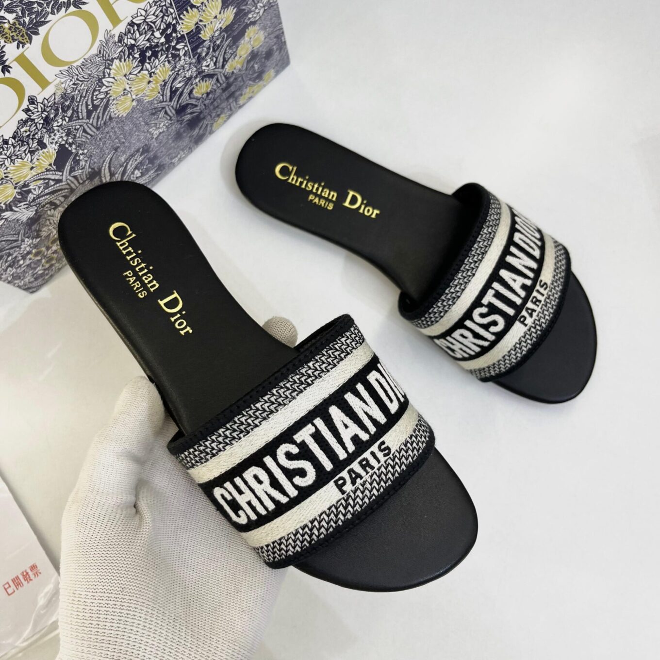 Christian Dior Black Slide