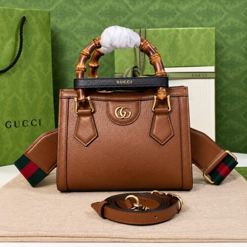 Gucci Diana Brown Premium Handbag (With Double Box)