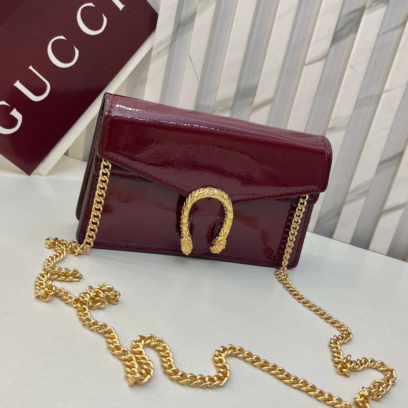 Gucci Dionysus Wine Shinny Small Sling Bag (With Box)