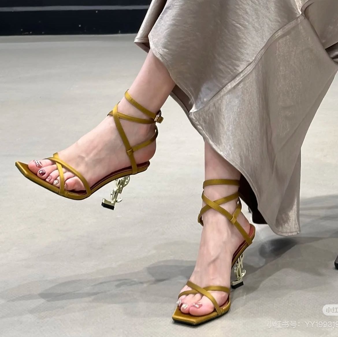 Ysl Opyum Satin Sandal