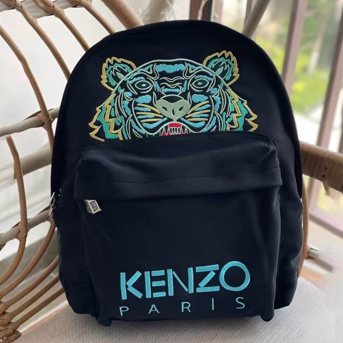 Kenzo Black Blue Tiger Backpack