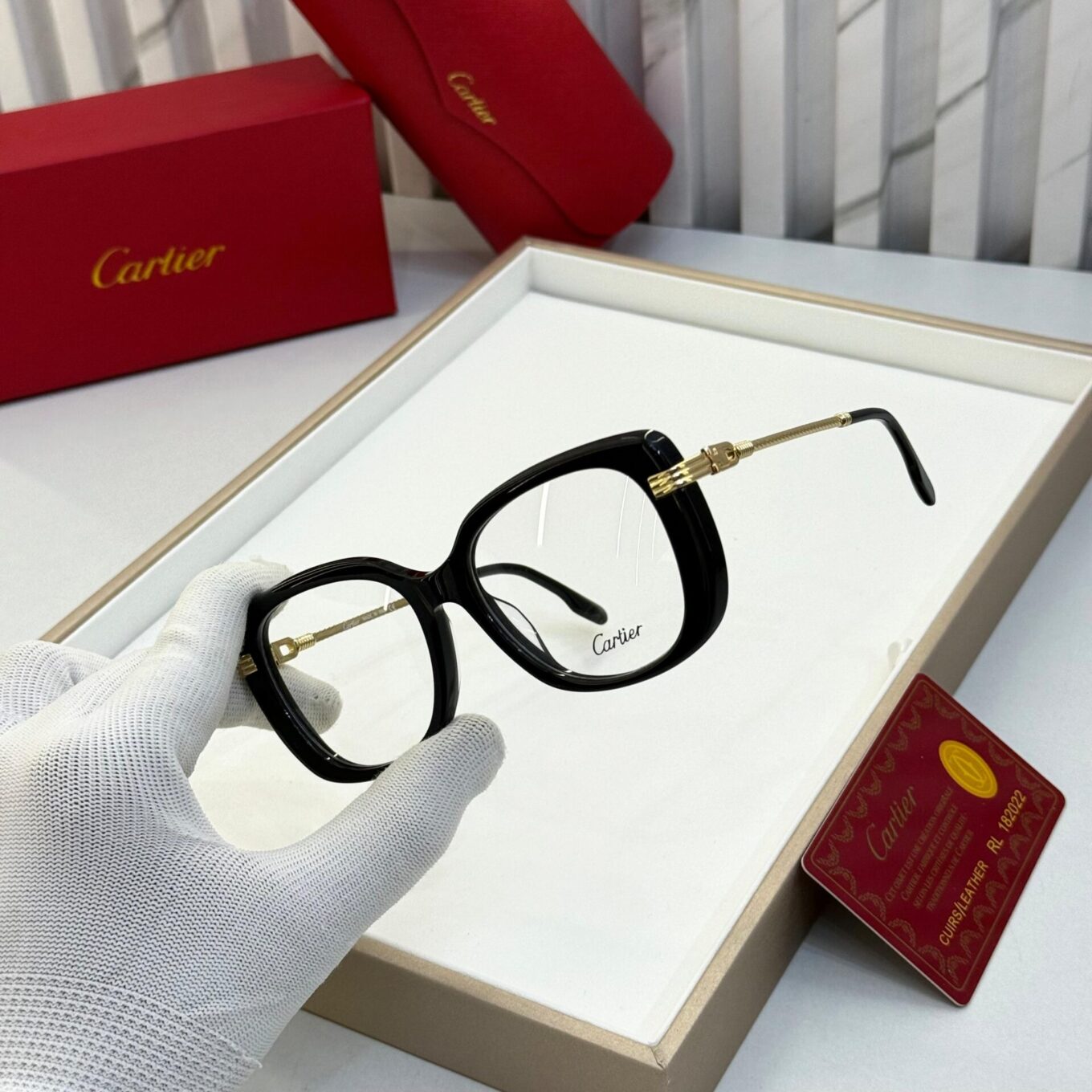 Cartier Square Black Optical Frame