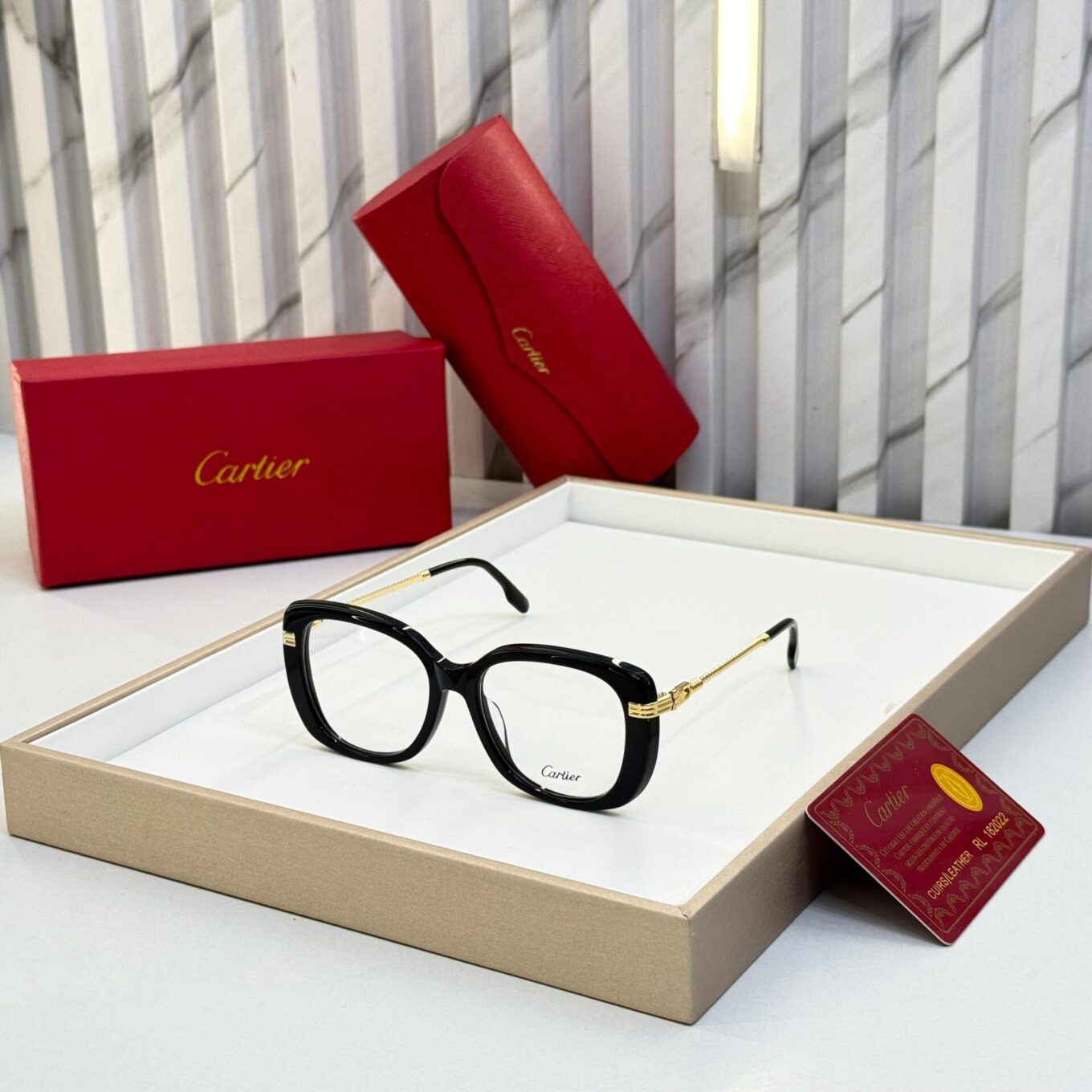 Cartier Square Black Optical Frame