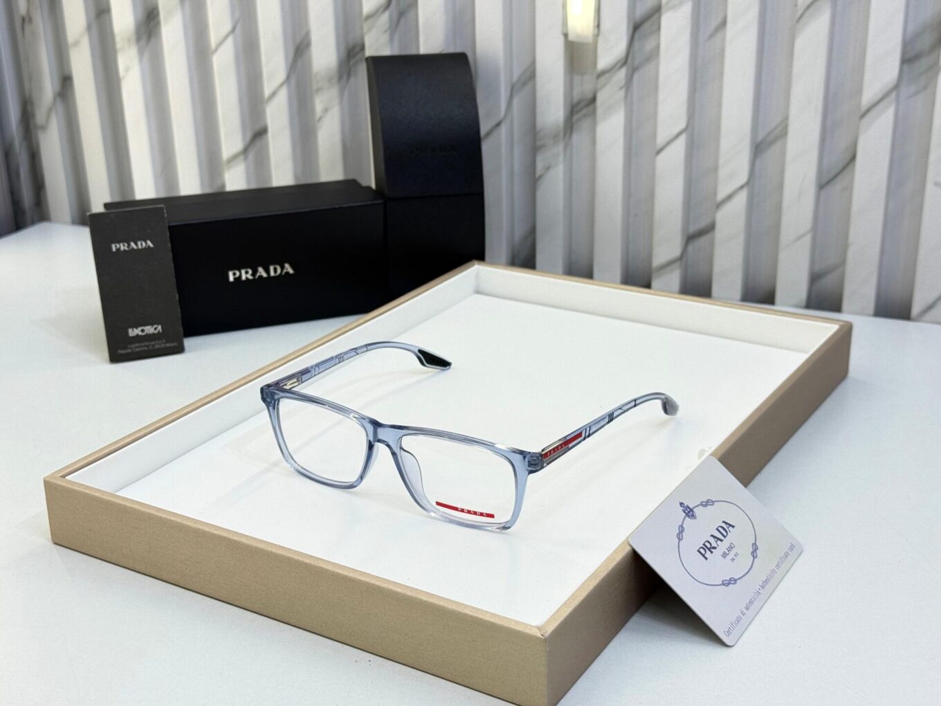 WhatsApp Image 2025-08-17 at 2.36.43 PM Prada Rectangle Unisex Optical Frame